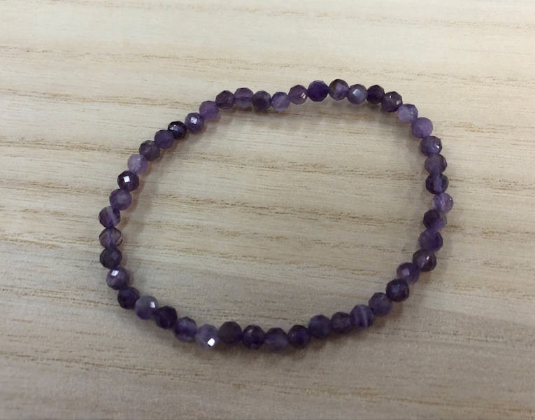 Pulsera Amatista bola facetada